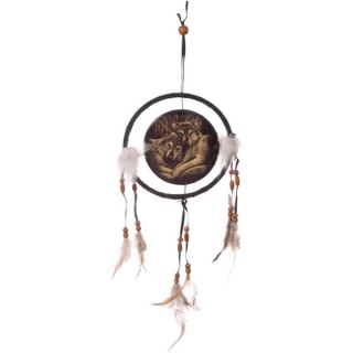 Łapacz Snów ŚREDNI | WILCZA PARA, Odcienie Ochry (16cm)