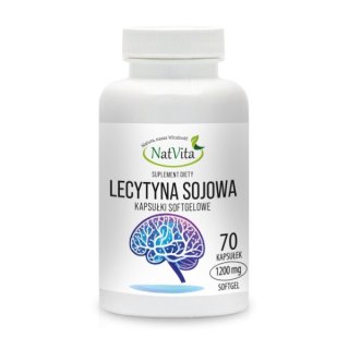Lecytyna Sojowa BEZ GMO 1200 mg (70 kapsułek)