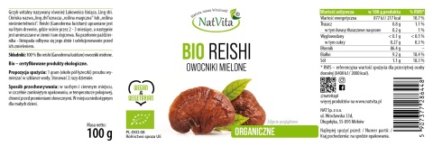 Grzyb Reishi BIO w proszku (100g)