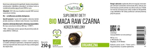 Maca Czarna BIO RAW (100g)